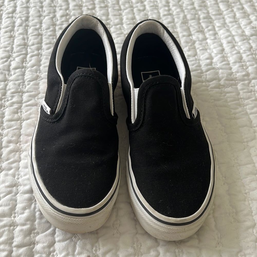 Vans Girls Black Slip-on size 13.5